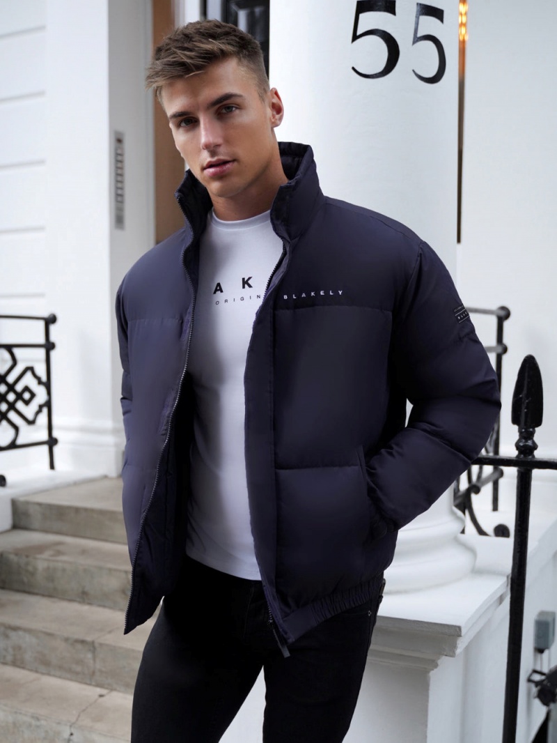 Navy Blakely Fallon Coat | RIGN-87495