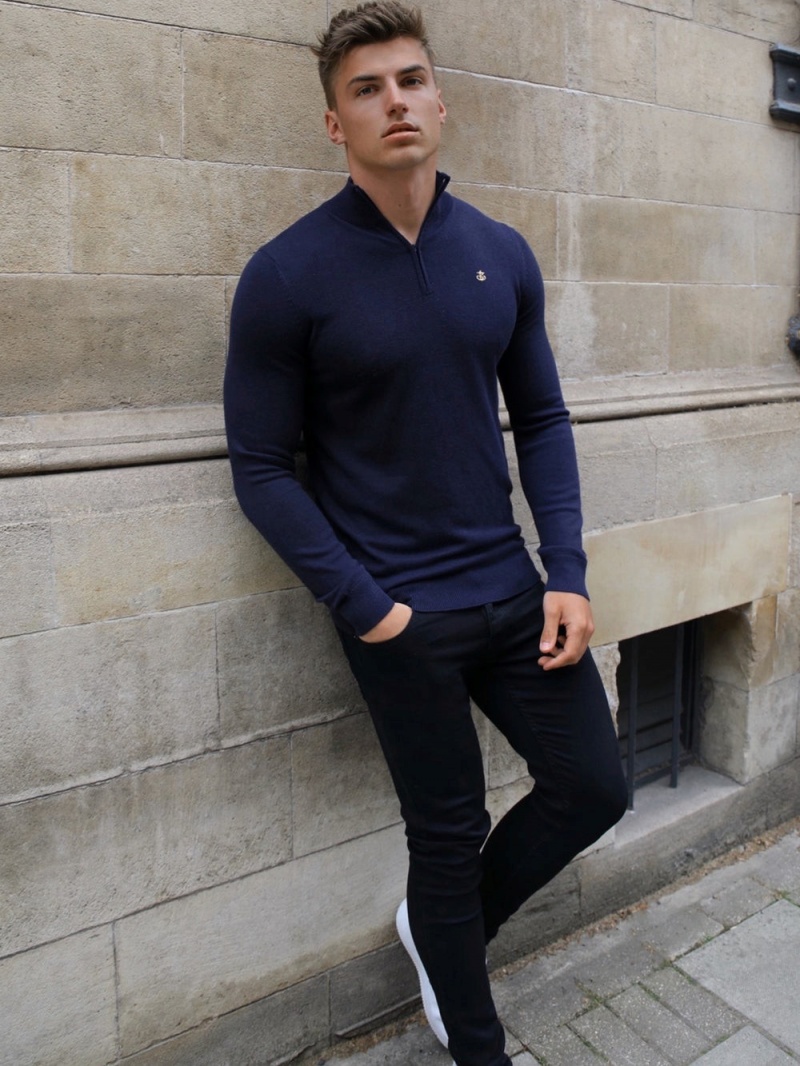 Navy Blakely Oxbridge Jumper | UIWF-54601