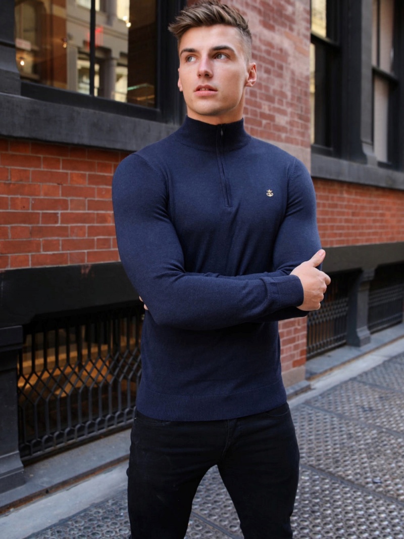 Navy Blakely Oxbridge Jumper | UIWF-54601