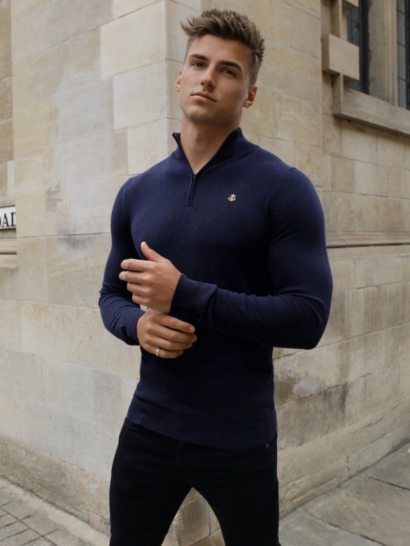 Navy Blakely Oxbridge Jumper | UIWF-54601