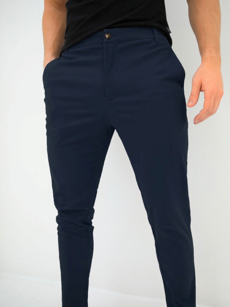 Navy Blakely Sloane Stretch Fit Chinos | WVZP-16084