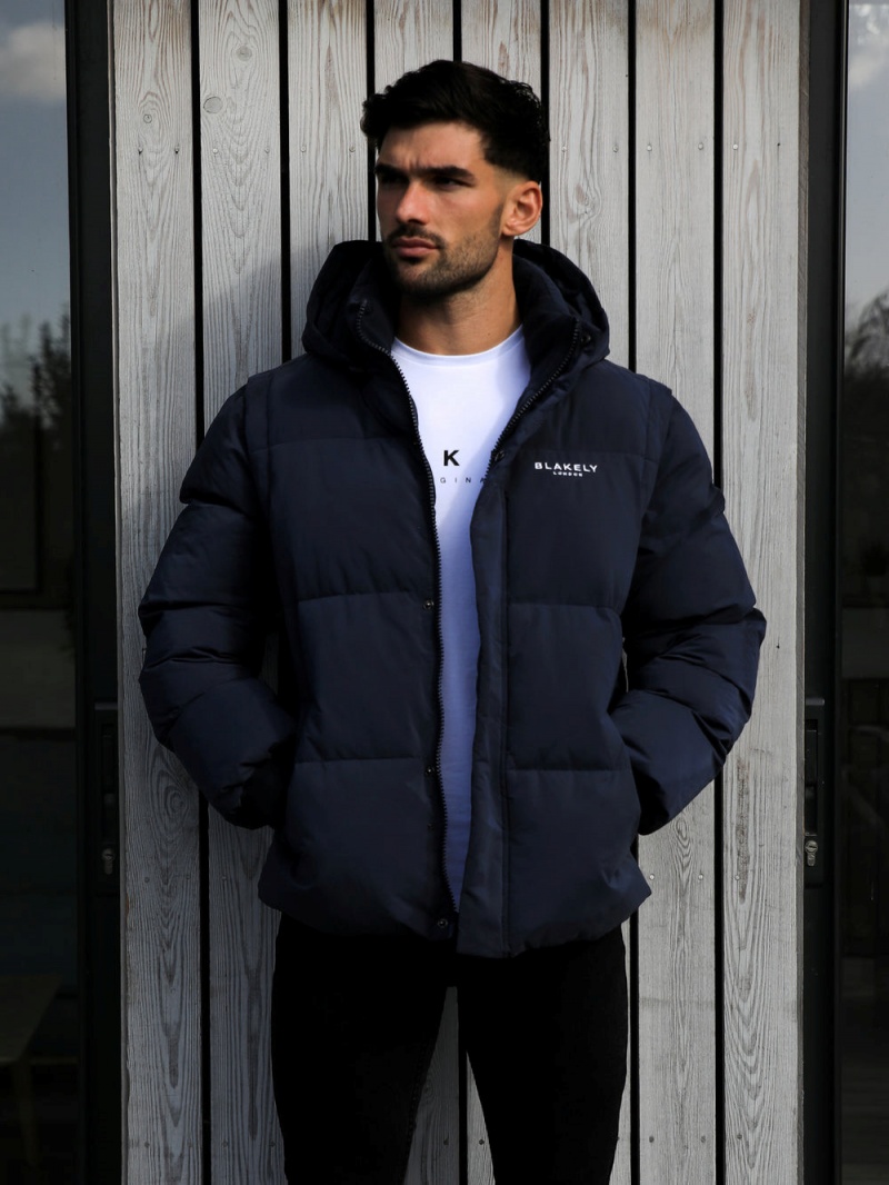 Navy Blakely Ultimate Multiway Puffer Coat | MHNP-89436