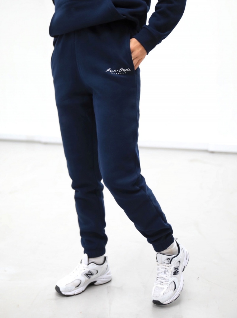 Navy Blue Blakely Life & Style Loose Fitting Sweatpants | EZGL-47108