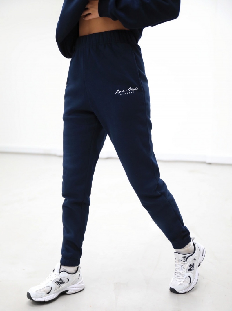 Navy Blue Blakely Life & Style Loose Fitting Sweatpants | EZGL-47108