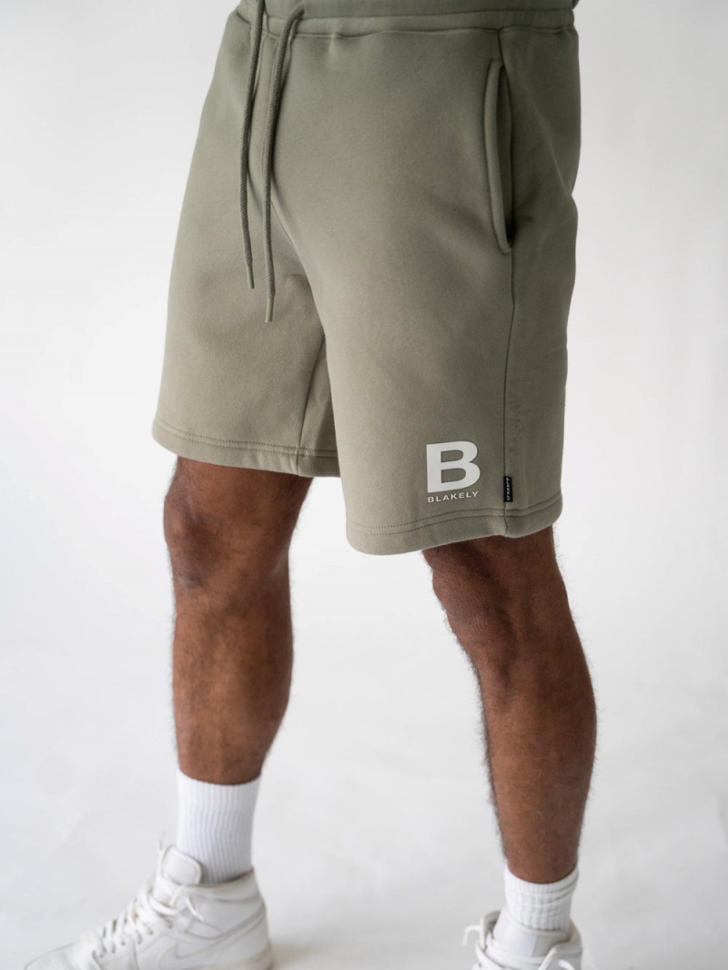Olive Blakely Blakely London Jogger Shorts | BAVO-93487