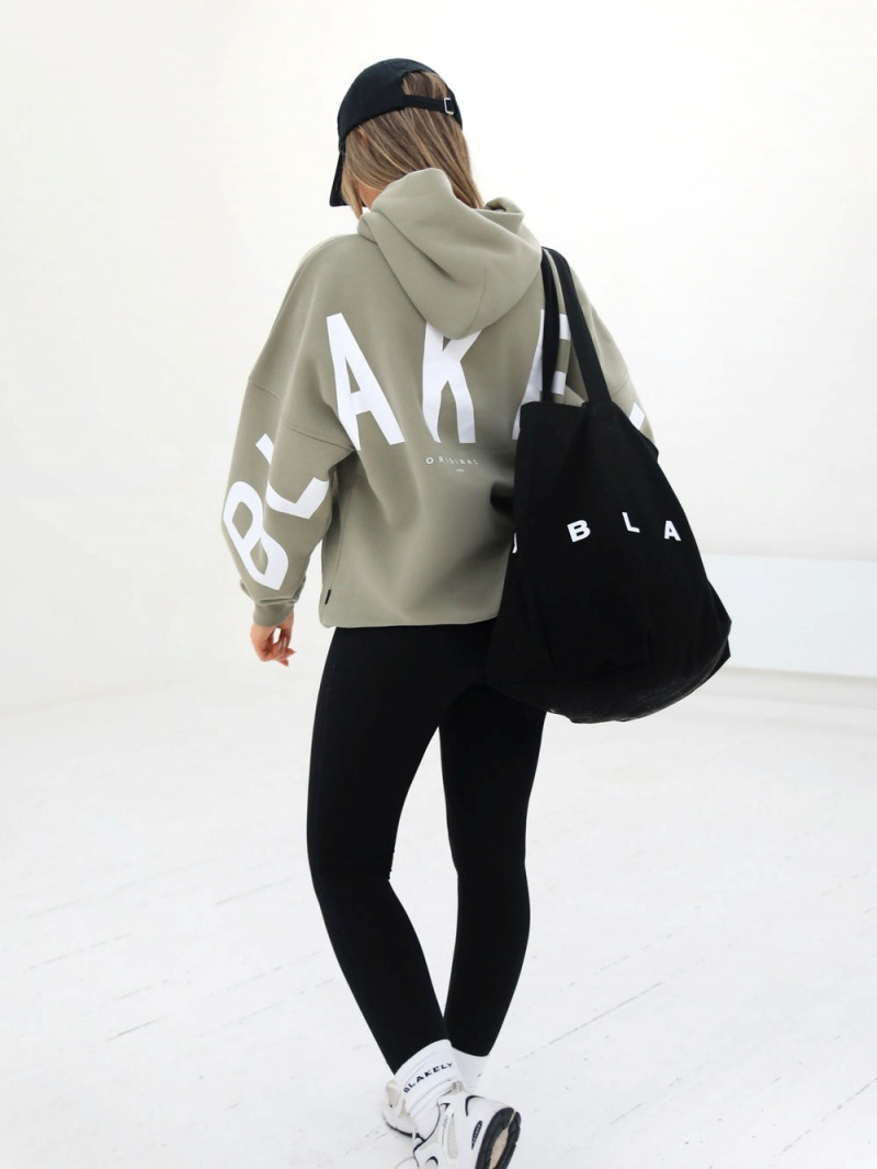 Olive Blakely Isabel Oversized Hoodie | VQLX-94865