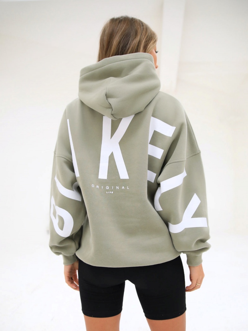 Olive Blakely Isabel Oversized Hoodie | VQLX-94865