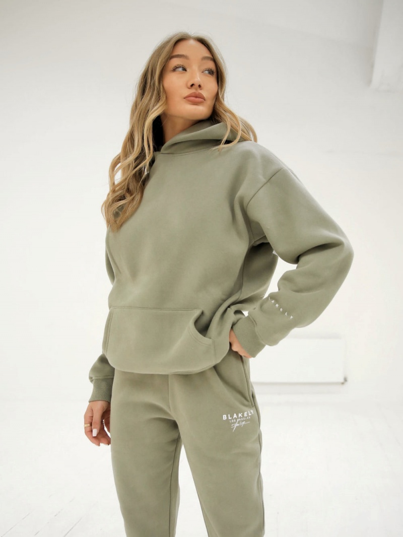 Olive Blakely LAX Women's Oversized Hoodie | ENBA-84150