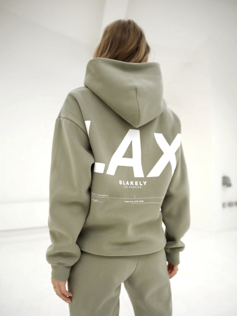 Olive Blakely LAX Women's Oversized Hoodie | ENBA-84150