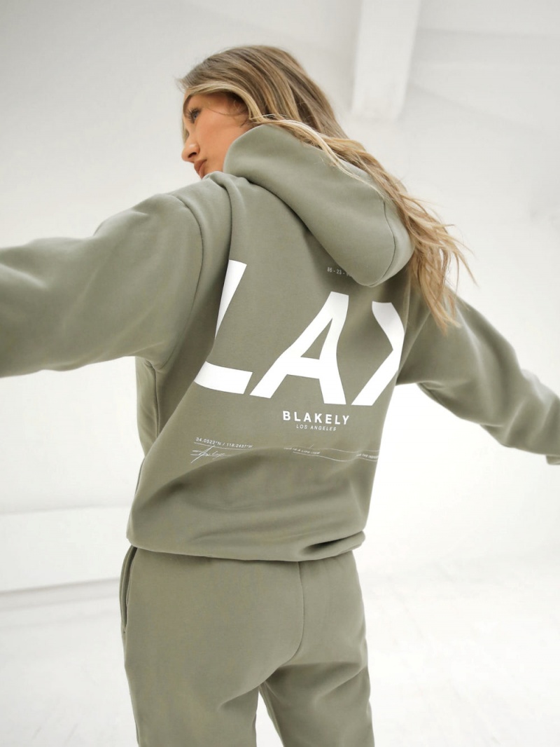 Olive Blakely LAX Women\'s Oversized Hoodie | ENBA-84150