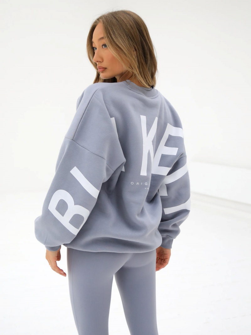 Pale Lilac Blakely Isabel Oversized Jumper | UBKP-13728