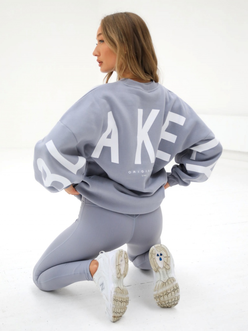 Pale Lilac Blakely Isabel Oversized Jumper | UBKP-13728