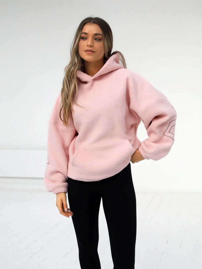 Pink Blakely Borg Isabel Oversized Hoodie | LYFV-04625