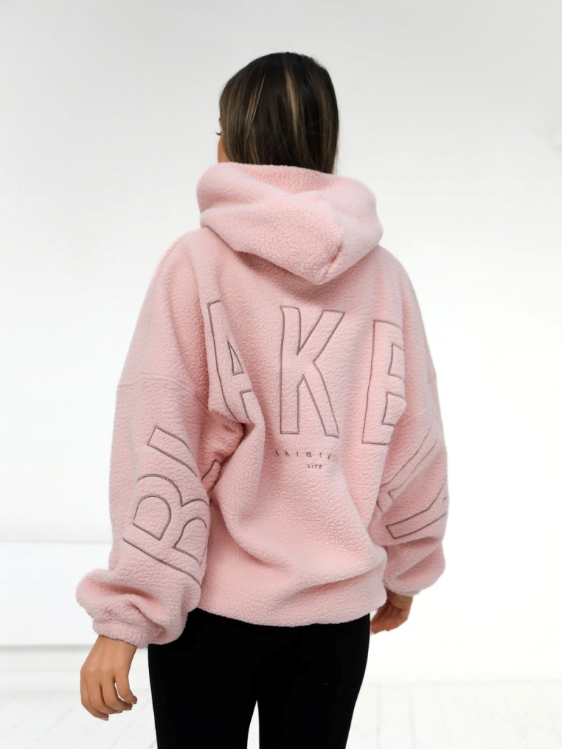 Pink Blakely Borg Isabel Oversized Hoodie | LYFV-04625