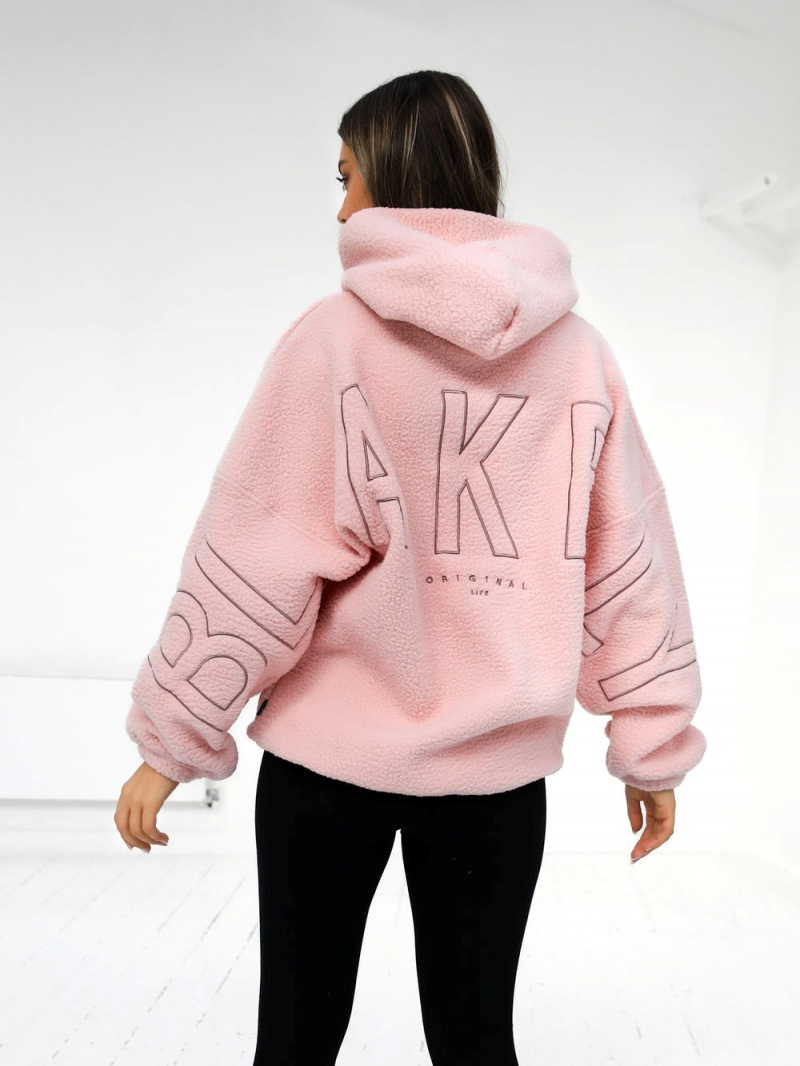 Pink Blakely Borg Isabel Oversized Hoodie | LYFV-04625