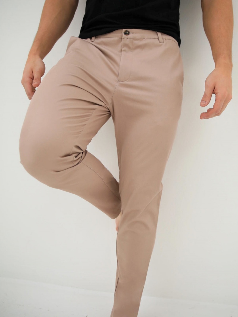 Pink Blakely Cavill Slim Fit Tailored Chinos | VHBF-07965