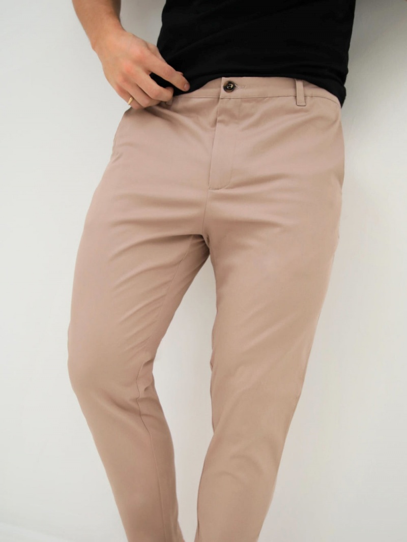 Pink Blakely Cavill Slim Fit Tailored Chinos | VHBF-07965