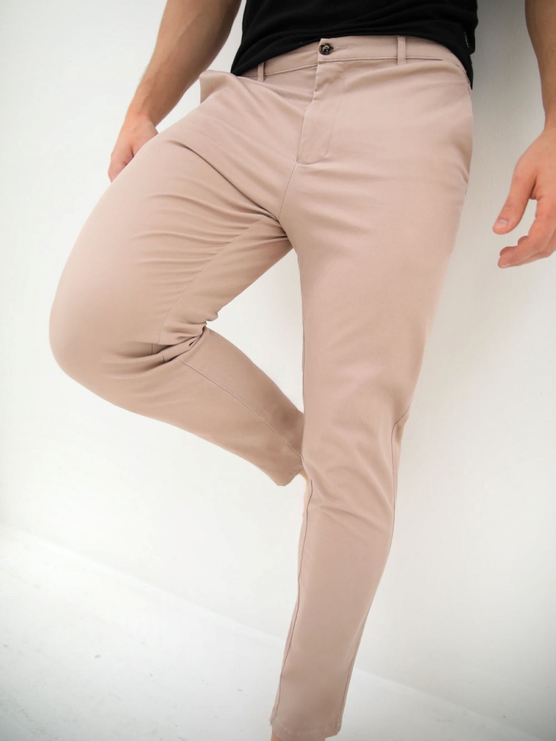 Pink Blakely Cavill Slim Fit Tailored Chinos | VHBF-07965