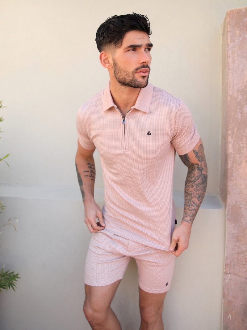 Pink Blakely Midar Check Shorts | VJQG-47590