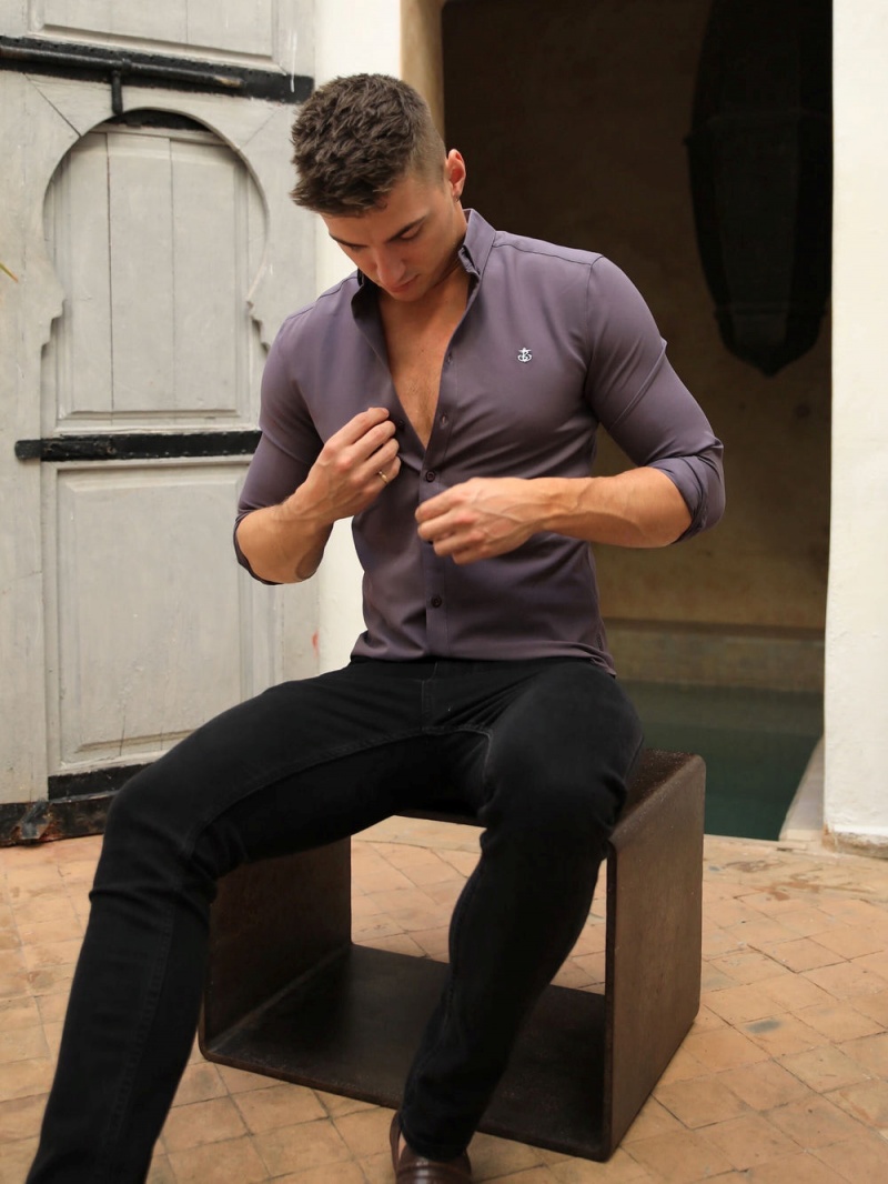 Purple Blakely Jude Shirt | SNVJ-18403