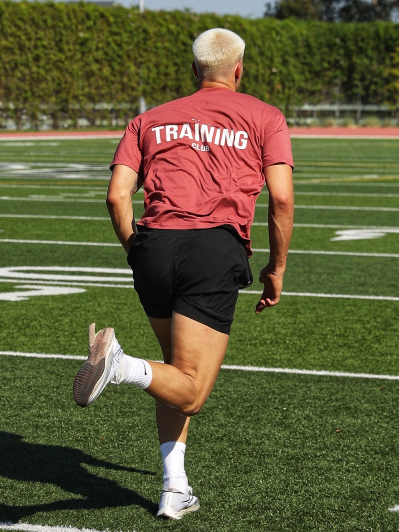 Rust Red Blakely Relaxed Training T-Shirt | DEJK-62907