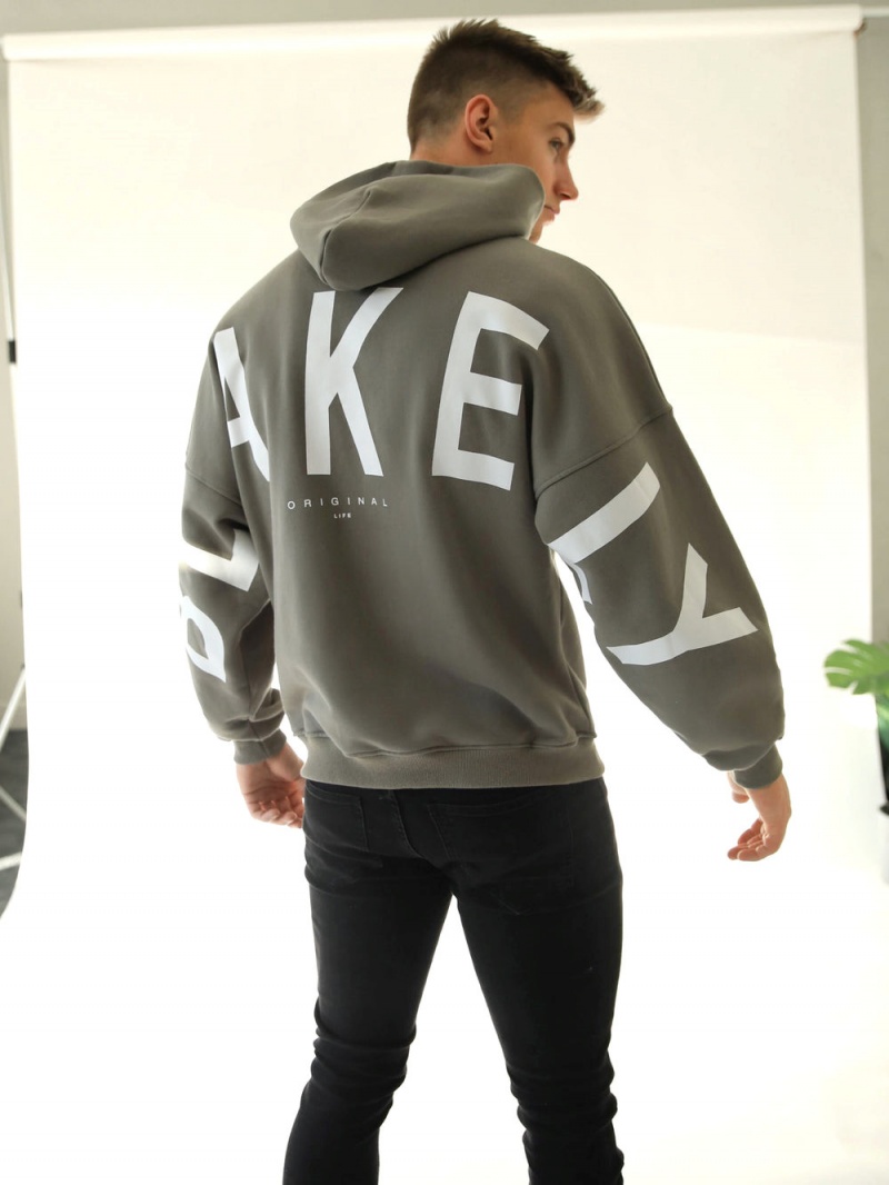 Safari Green Blakely Idris Oversized Hoodie | AQLD-30946