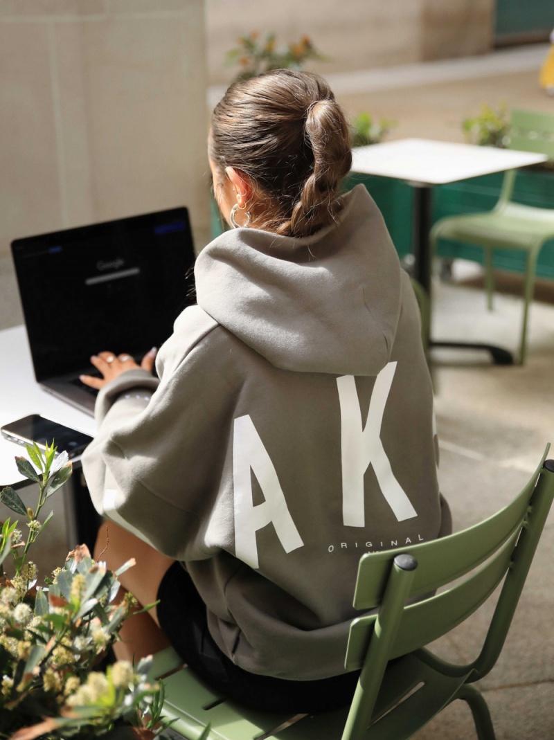 Safari Green Blakely Isabel Oversized Hoodie | BZEY-10849