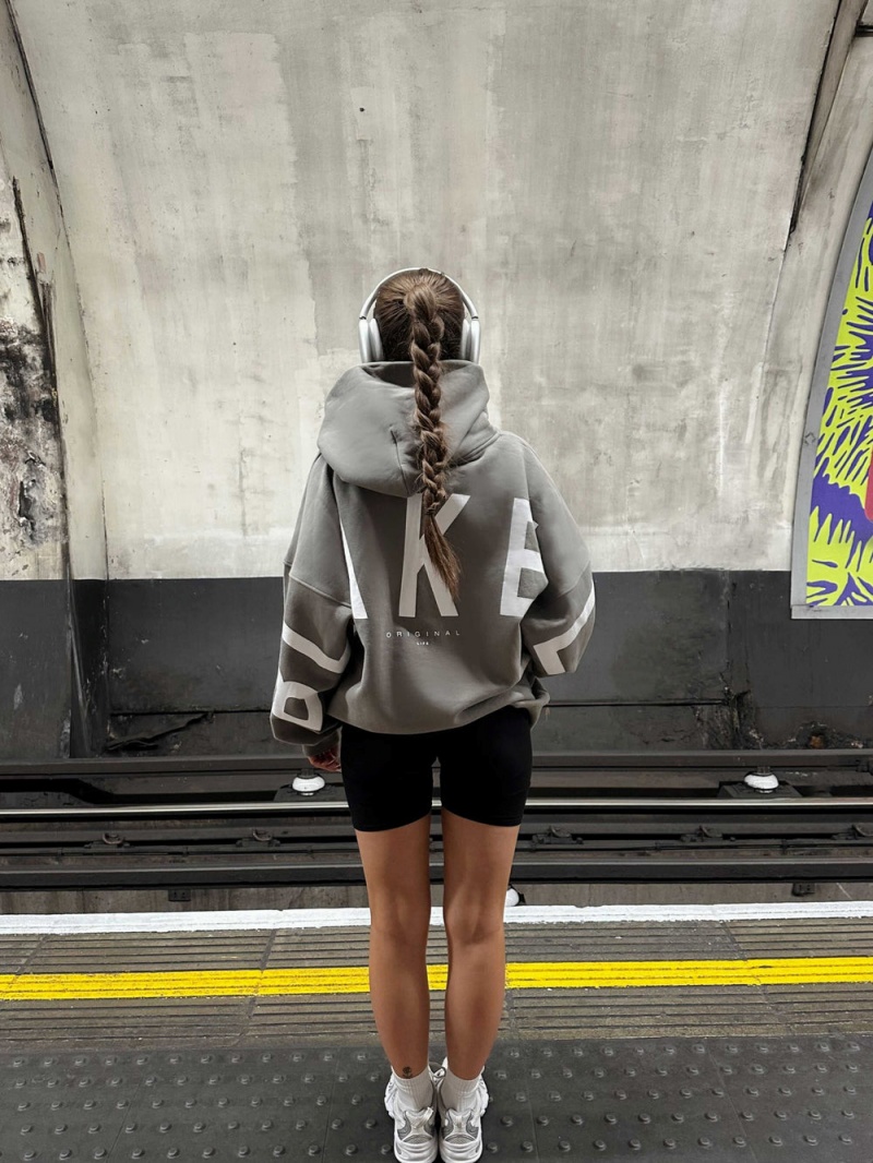 Safari Green Blakely Isabel Oversized Hoodie | CJEY-79850