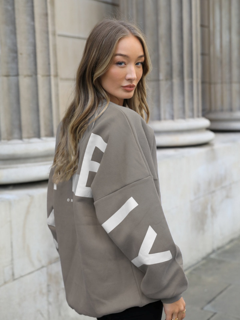 Safari Green Blakely Isabel Oversized Jumper | EICT-93784