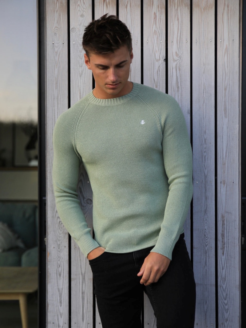 Sage Green Blakely Olton Knit Jumper | IZJP-05374