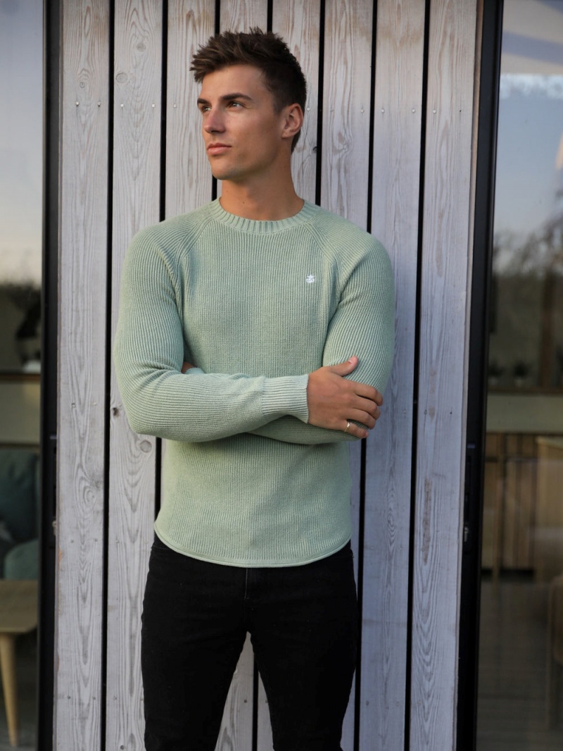 Sage Green Blakely Olton Knit Jumper | IZJP-05374