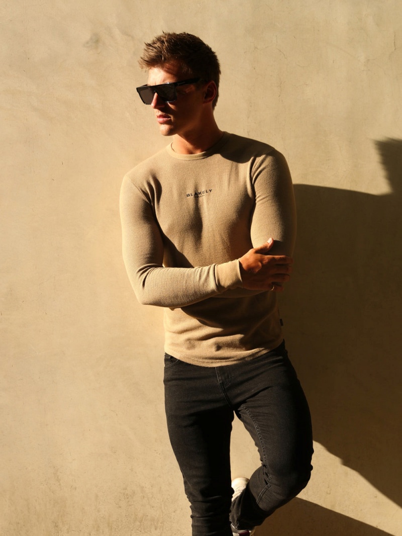 Sand Blakely Alezio Textured Jumper | XHUV-39205