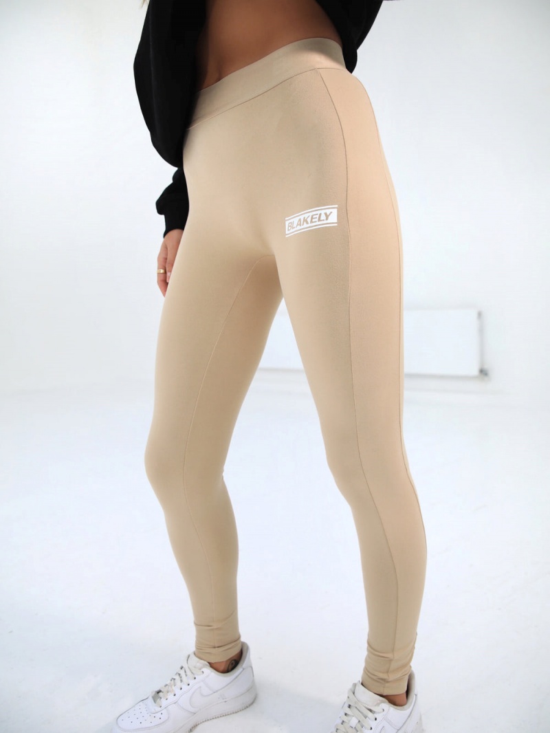 Tan Blakely Graduate Leggings | BVQT-64350