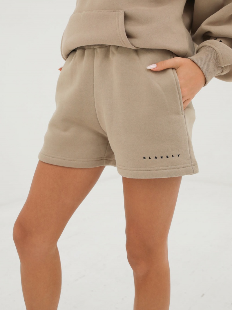 Tan Blakely Isabel Jogger Shorts | FSQO-97208