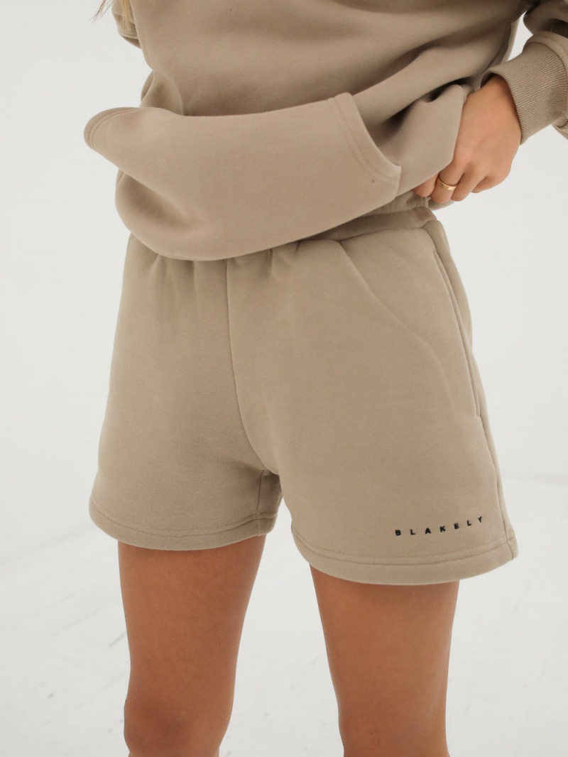 Tan Blakely Isabel Jogger Shorts | FSQO-97208