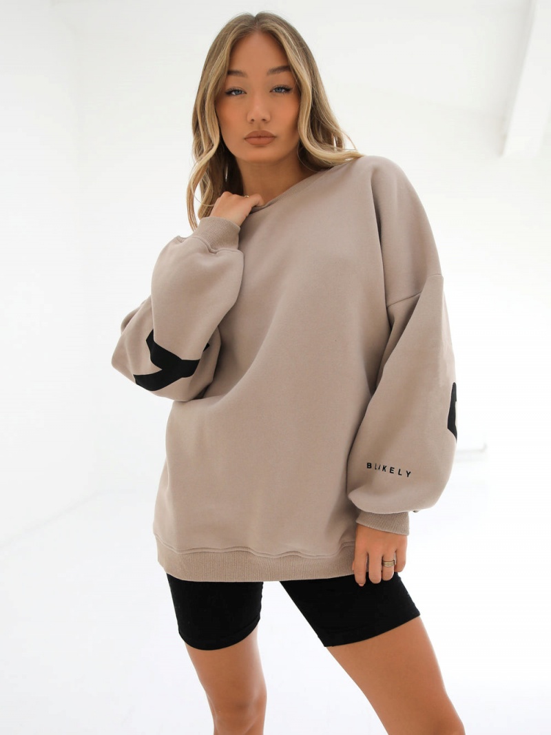Tan Blakely Isabel Oversized Jumper | URKS-86035