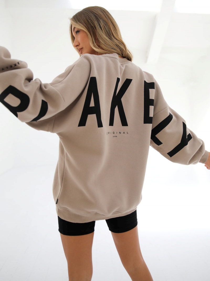 Tan Blakely Isabel Oversized Jumper | URKS-86035