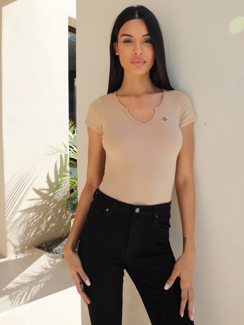 Tan Blakely Lyla Bodysuit | ZGOJ-15049
