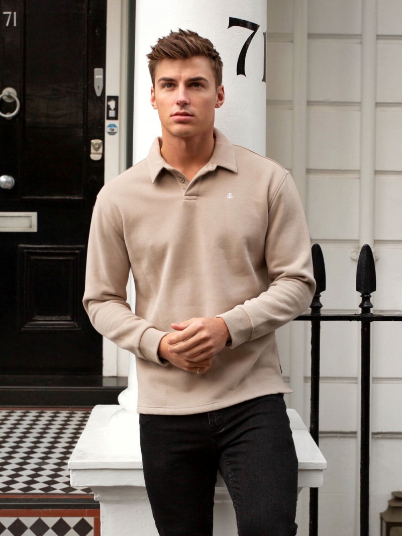 Tan Blakely Otley Collared Jumper | CULY-19634