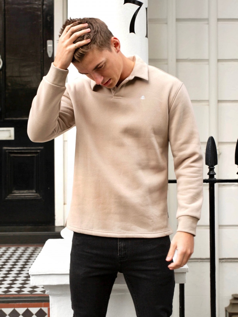 Tan Blakely Otley Collared Jumper | CULY-19634