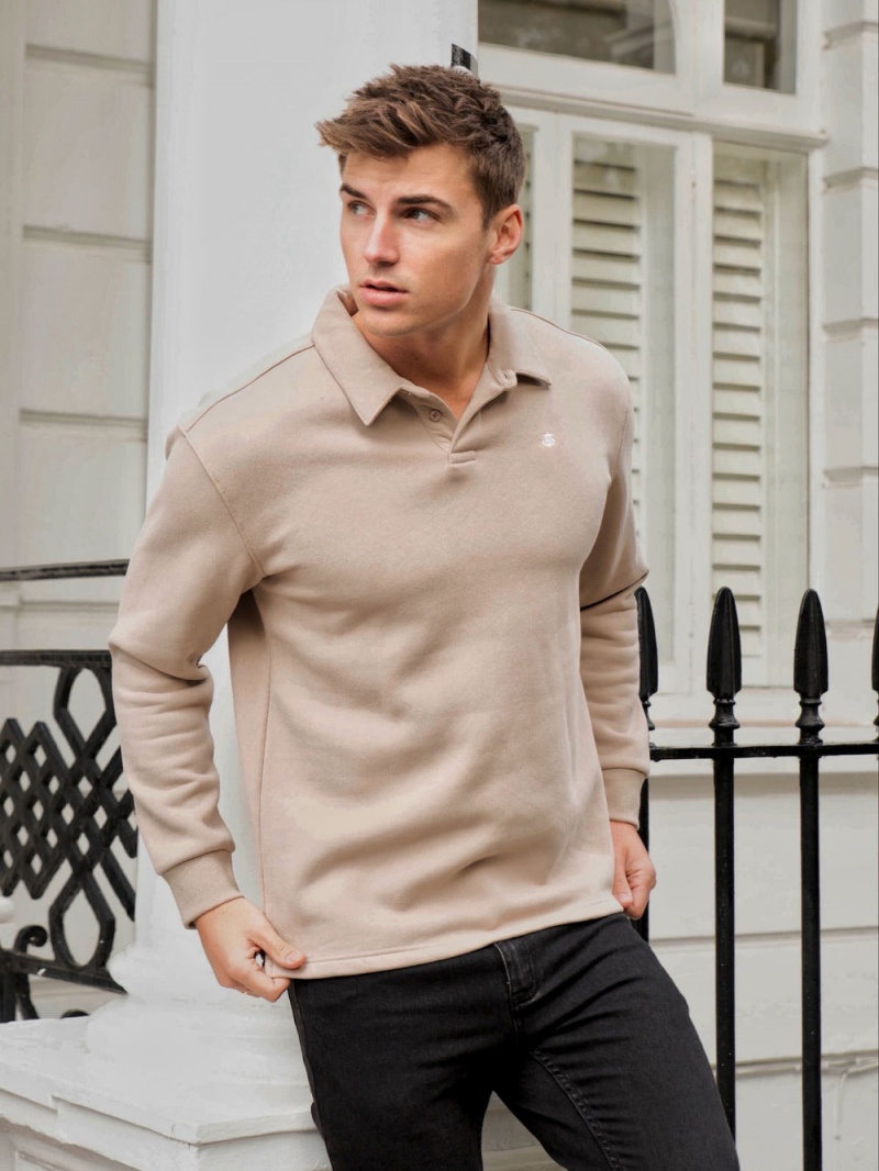 Tan Blakely Otley Collared Jumper | CULY-19634