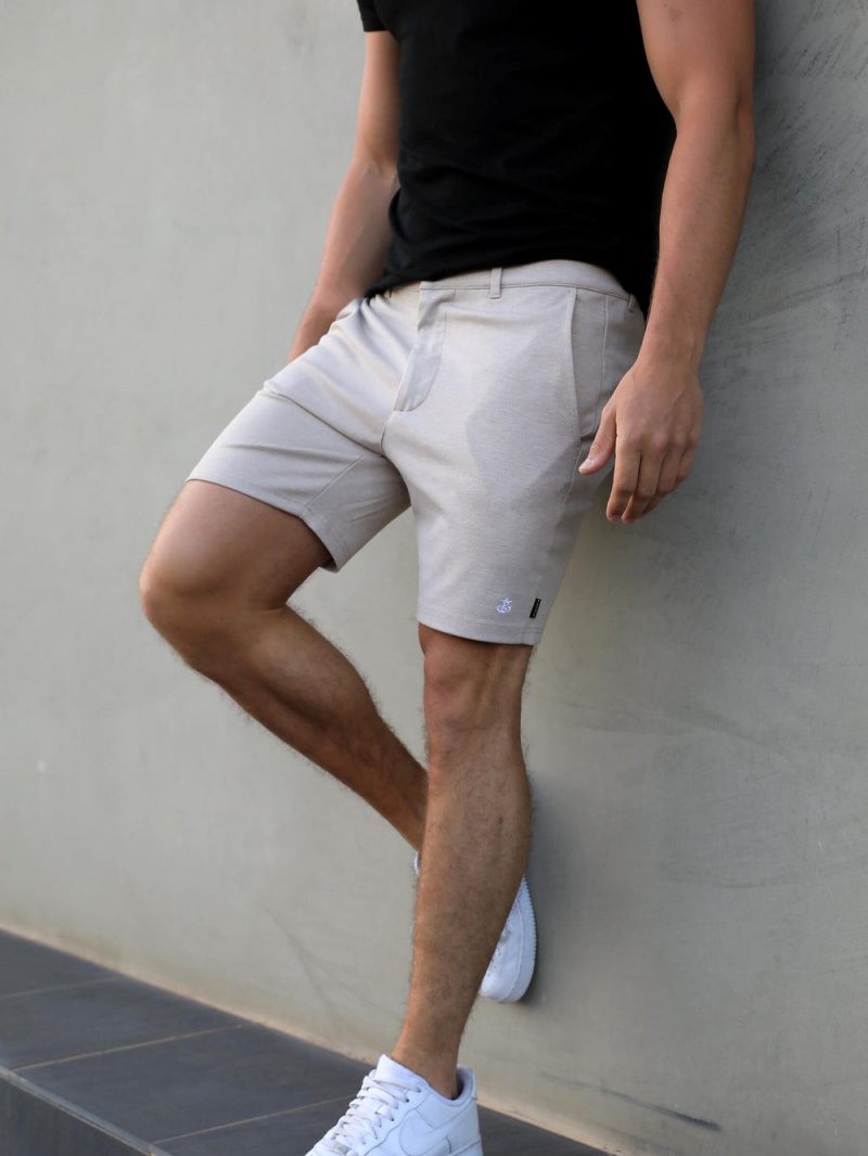 Tan Blakely Sorrento Stretch Fit Shorts | FYMW-35096