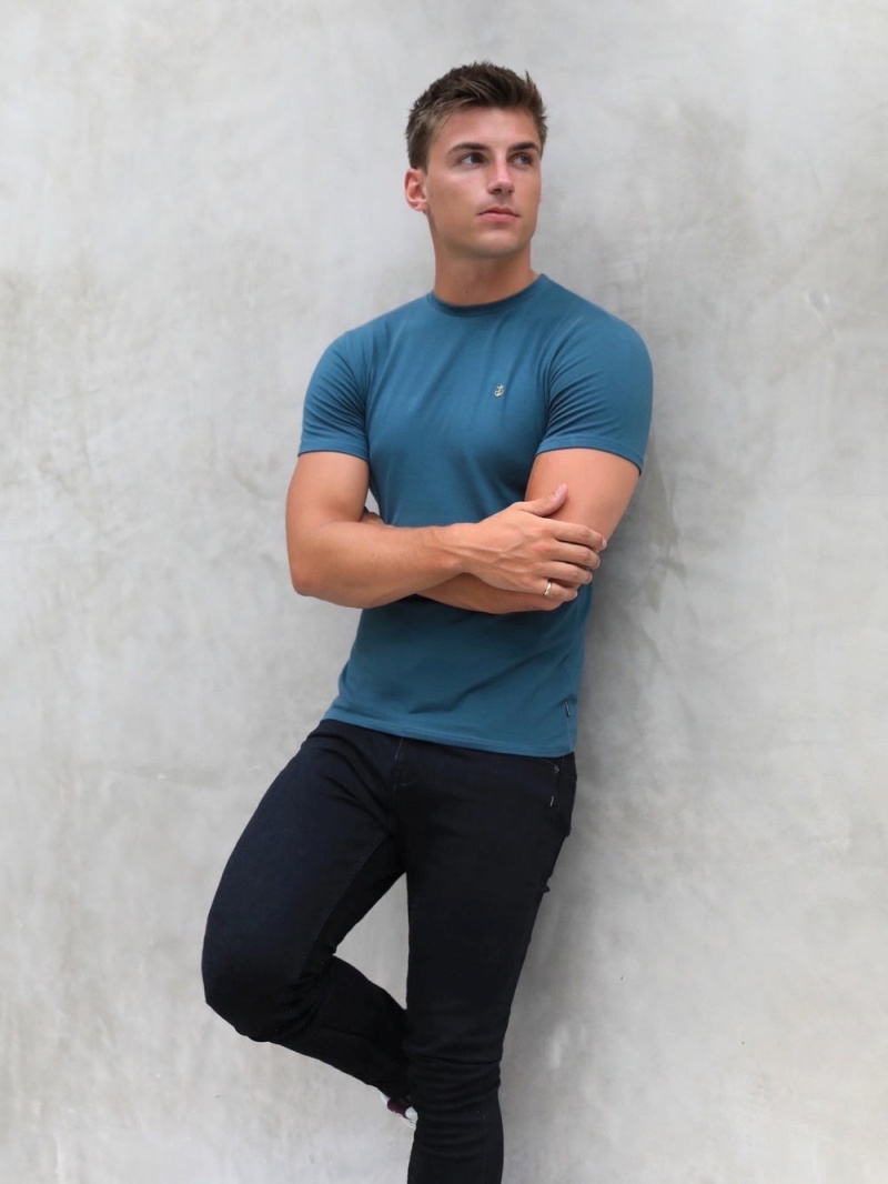 Teal Green Blakely Anchor T-Shirt | YXCD-52840