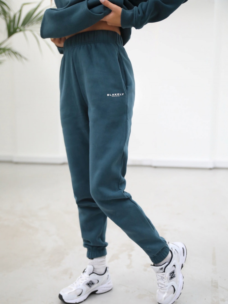 Teal Green Blakely Women's Sports Club Sweatpants | ONVI-83251