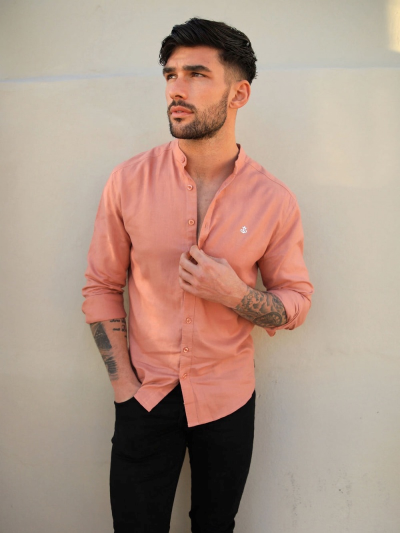 Terracotta Blakely Berkane Linen Shirt | PQJX-36571