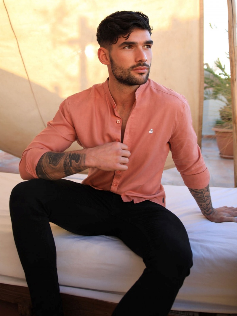 Terracotta Blakely Berkane Linen Shirt | PQJX-36571