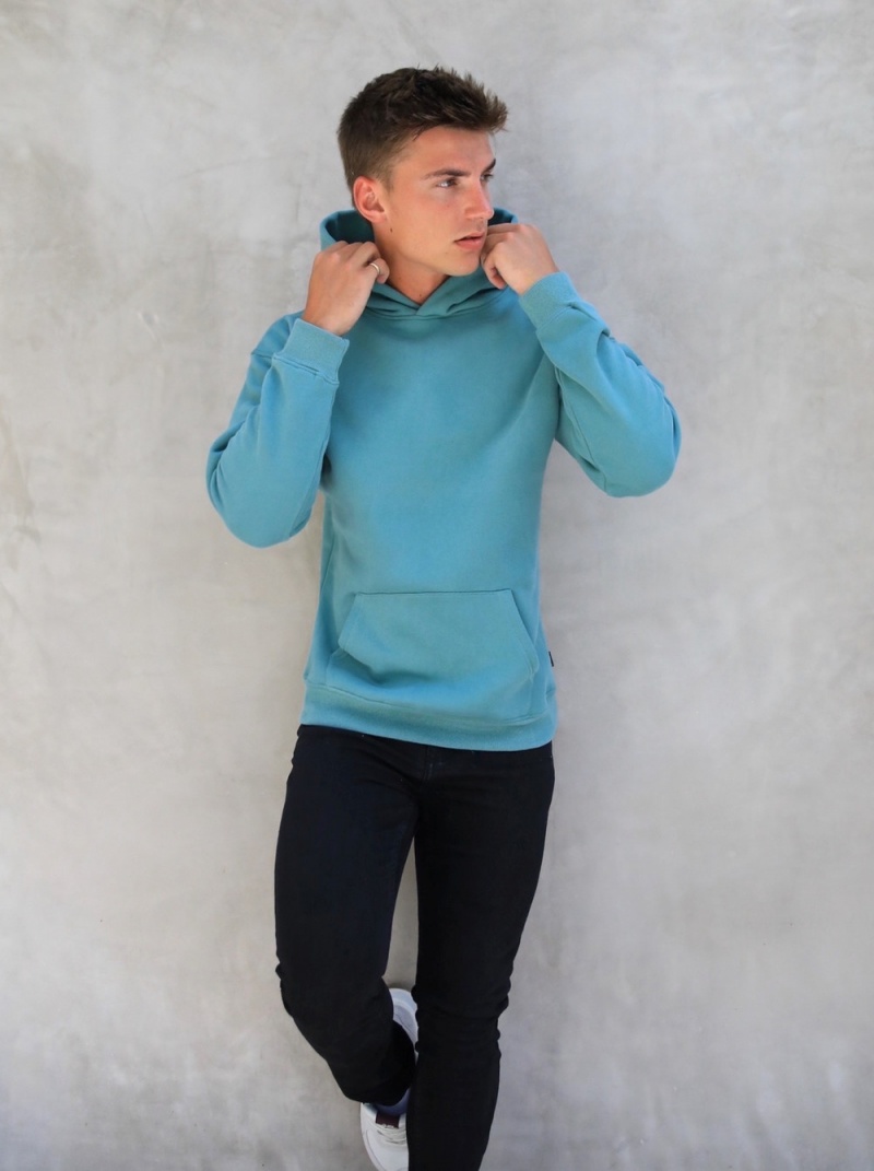 Turquoise Blakely LAX Relaxed Hoodie | NZAL-18236