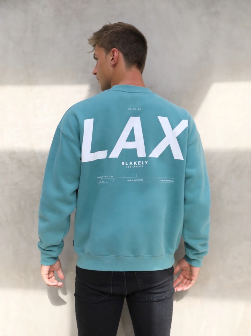 Turquoise Blakely LAX Relaxed Jumper | DUFG-89125