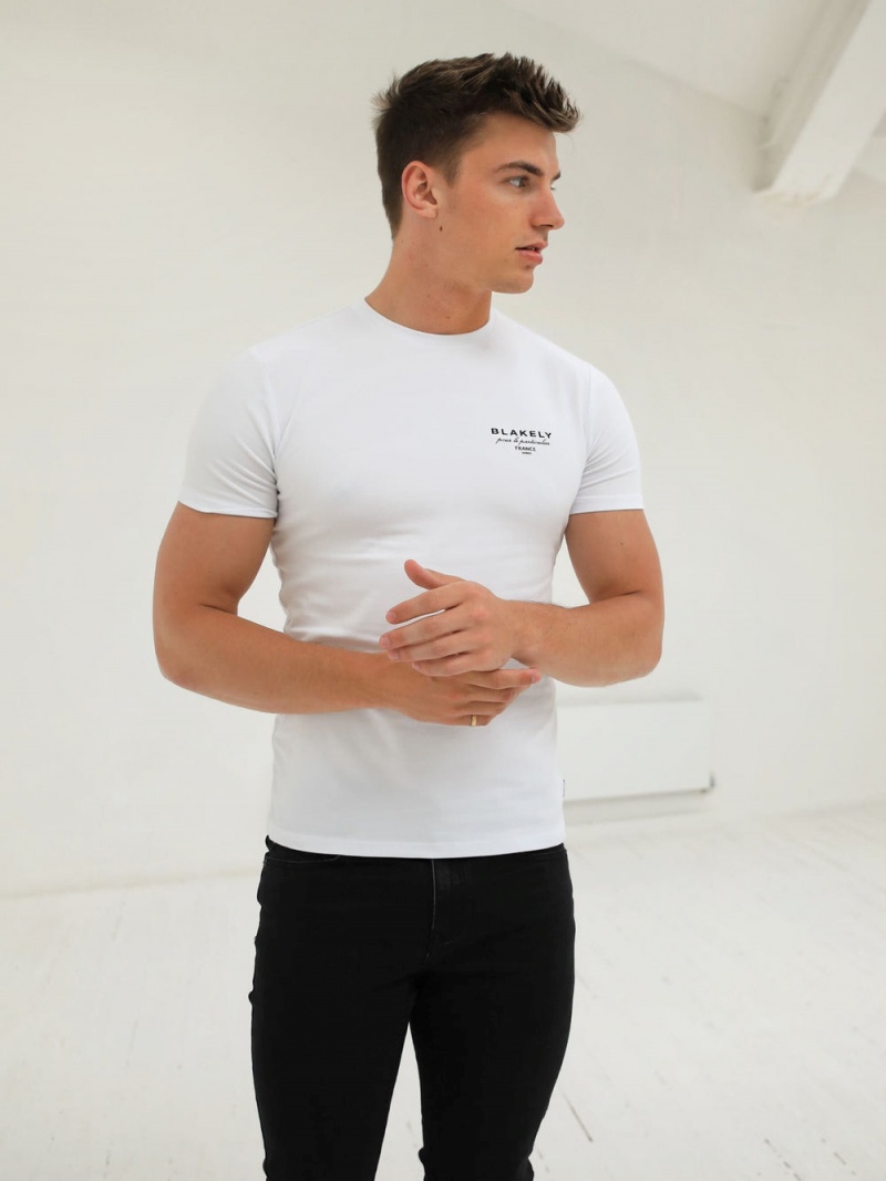 White/Black Blakely Monaco T-Shirt | TKQZ-69734
