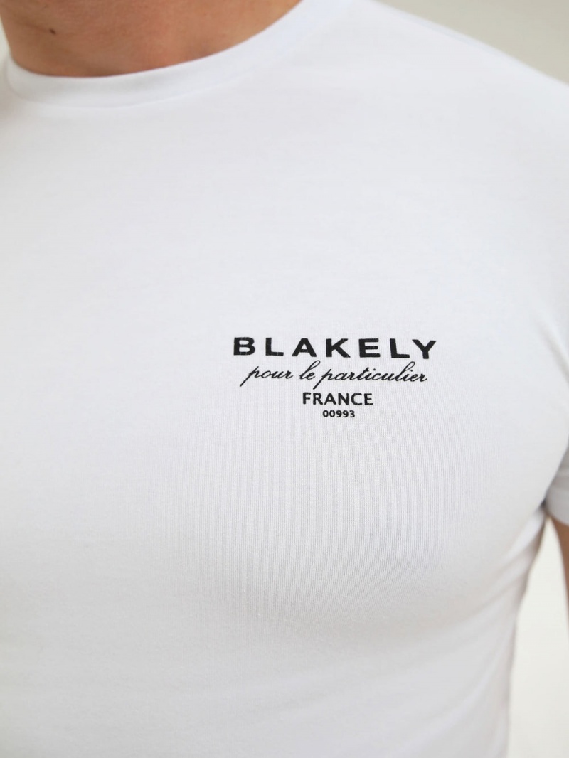 White/Black Blakely Monaco T-Shirt | TKQZ-69734